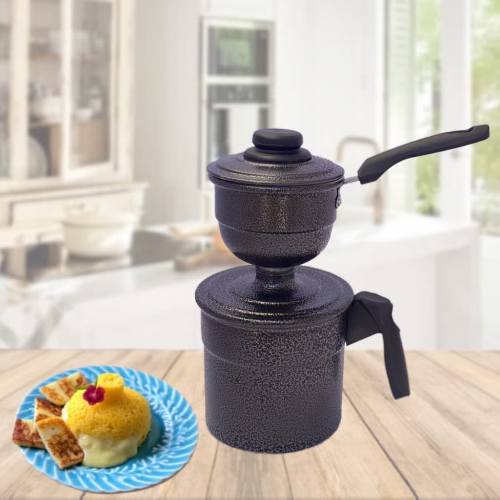 Cuscuzeira Individual  Tradicional Nordestina Aluminio Craqueado