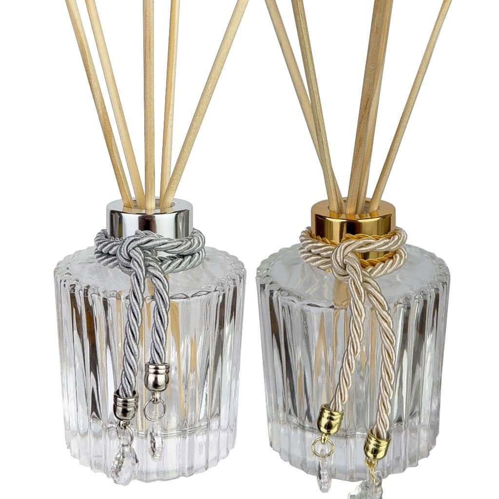 2 Vidros Napoli 120ml Difusor de Varetas Luxo com Pingente Decorativo