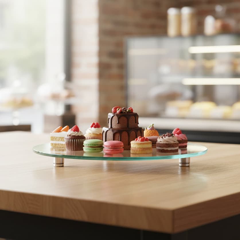 Prato de Bolo Boleira, Prato, Bolo, Doces, Cupcake Bailarina Expositor para Bolos e Doces Vidro