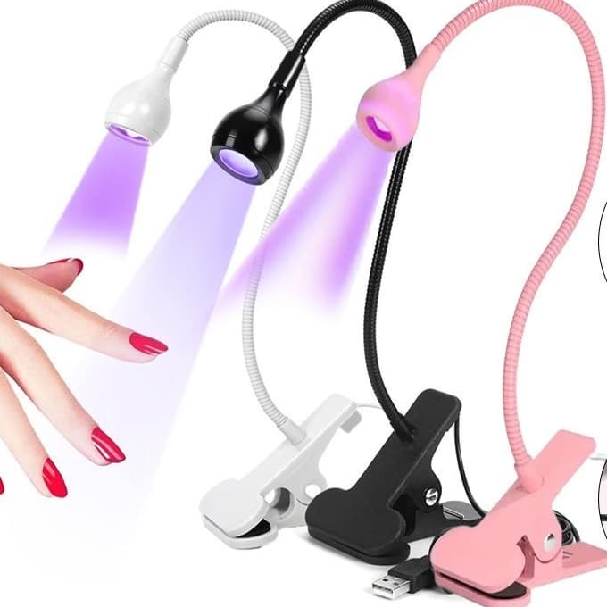 Luminária LED para Manicure USB UV Ultravioleta De Mesa Com Garra Presilha Galaxy Fixação em Qualquer Superfície