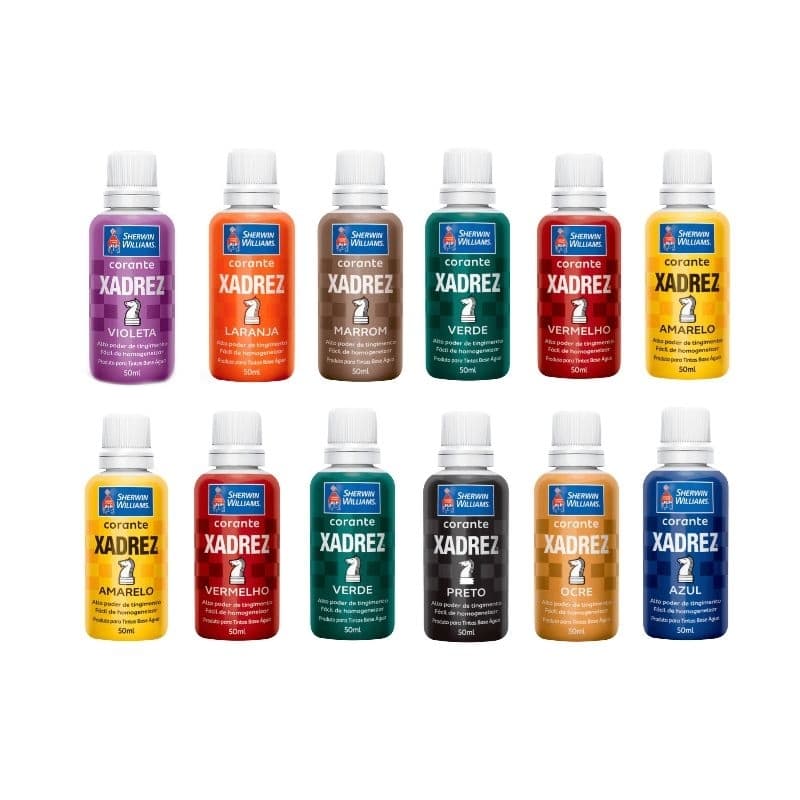 Corante xadrez líquido 50ml - Alta Resistência para Tintas