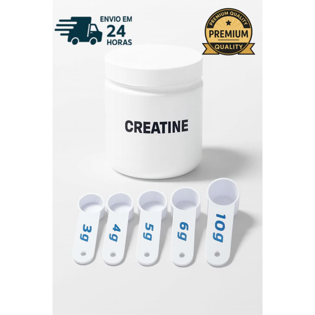 Kit 5 Dosador Colher Medidor 3g 4g 5g 6g 10g | Creatina Whey Protein Suplementos em Pó