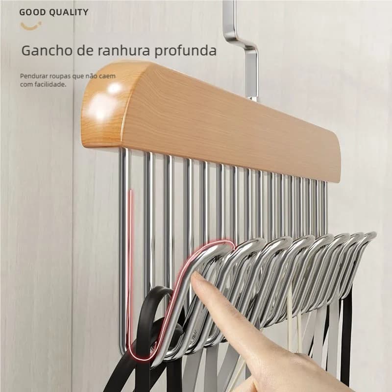 Cabide de Madeira Nórdico - Multifuncional para Lingerie