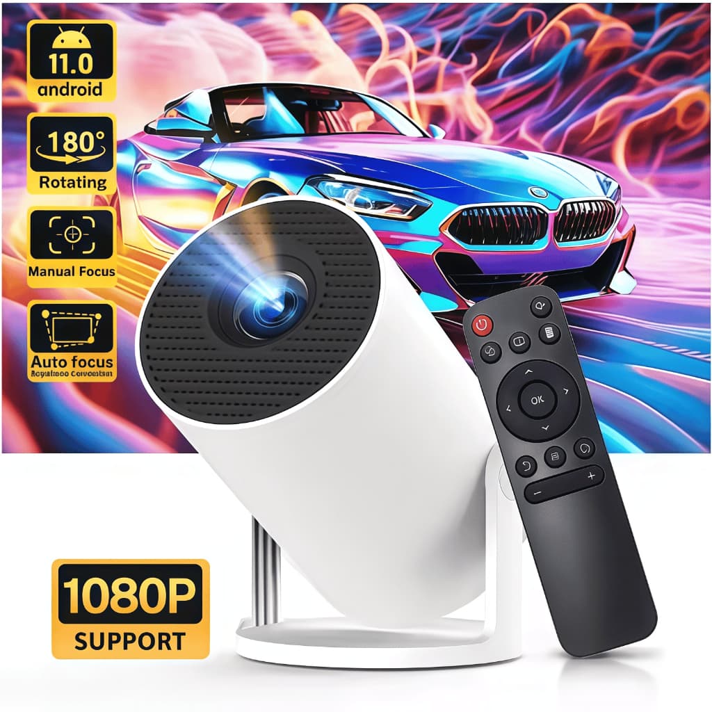 Projetor 4K HD 150 Polegadas Celular, Tv B0x, Xbox, PS, Pc, Wifi HY300  Envio Imediato FLUX