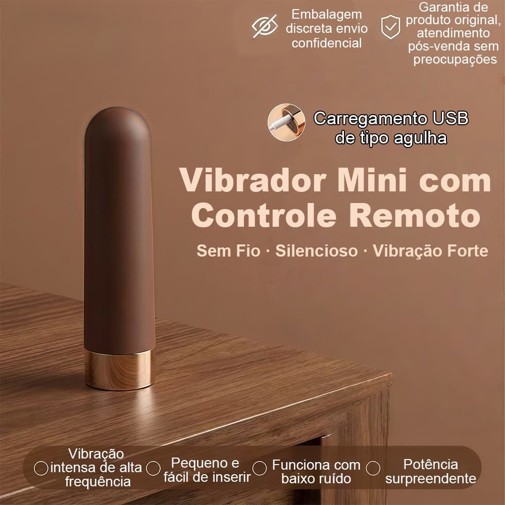 Vibrador Mini Bullet Feminino · Controle Remoto Wireless · Massageador e Masturbador
