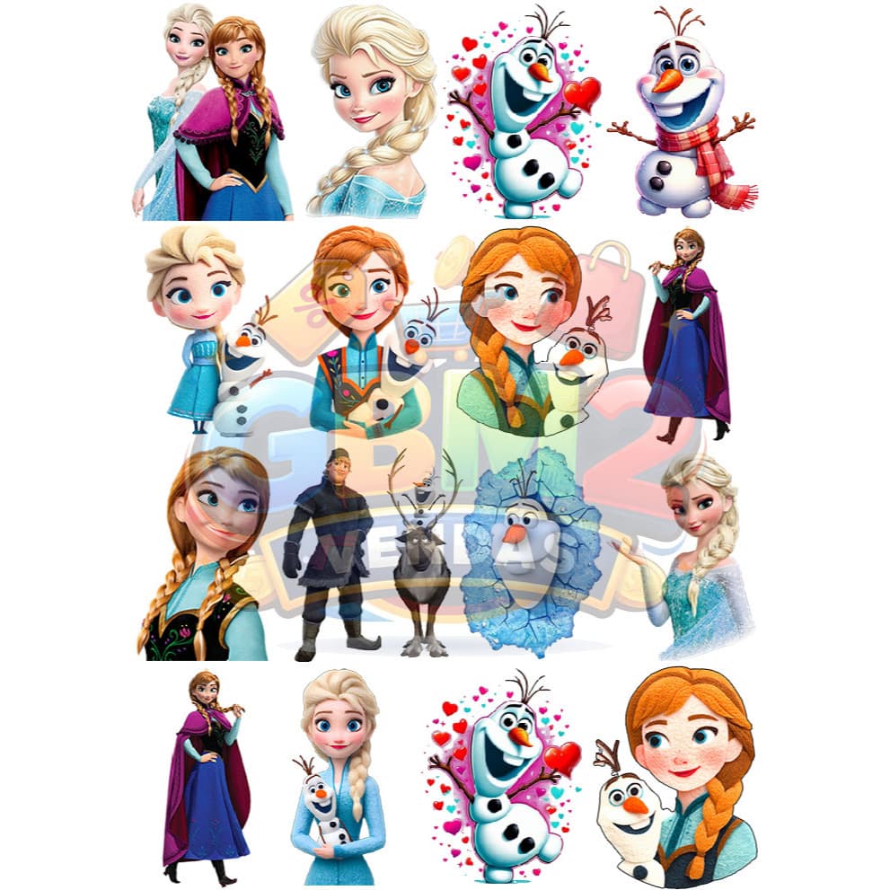 Tatuagens Temporárias FROZEN OLAF ELSA ANNA Infantil 16, 32, 64 e 128 tatoo | Lembrancinha Festa | Tattoo Fake Criança