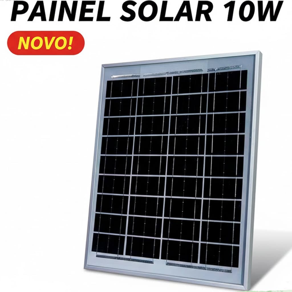 Painel Placa Solar Fotovoltaica 10w Inmetro offgrid