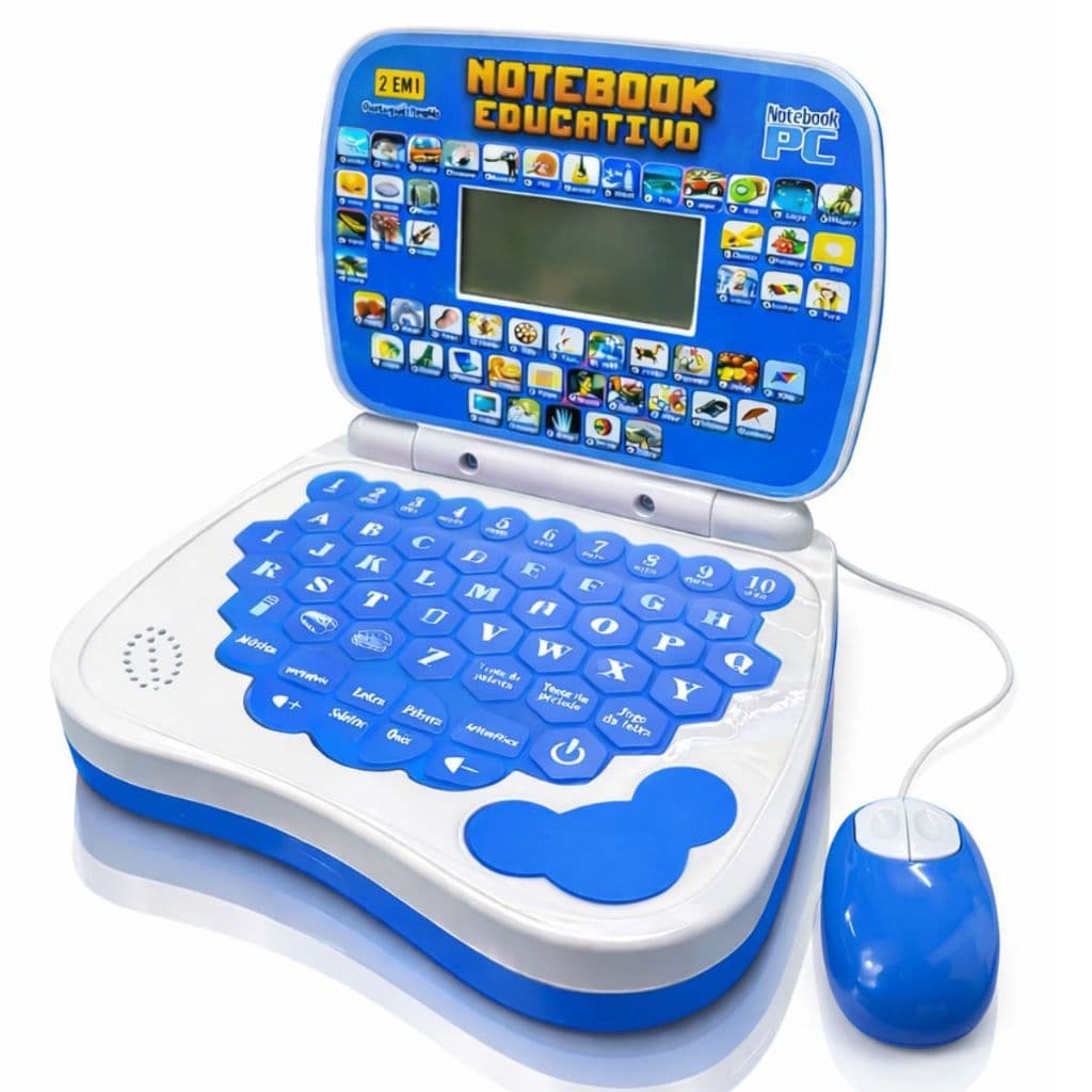 Notebook Educativo + Mouse Brinquedo Didático Infantil Interativo