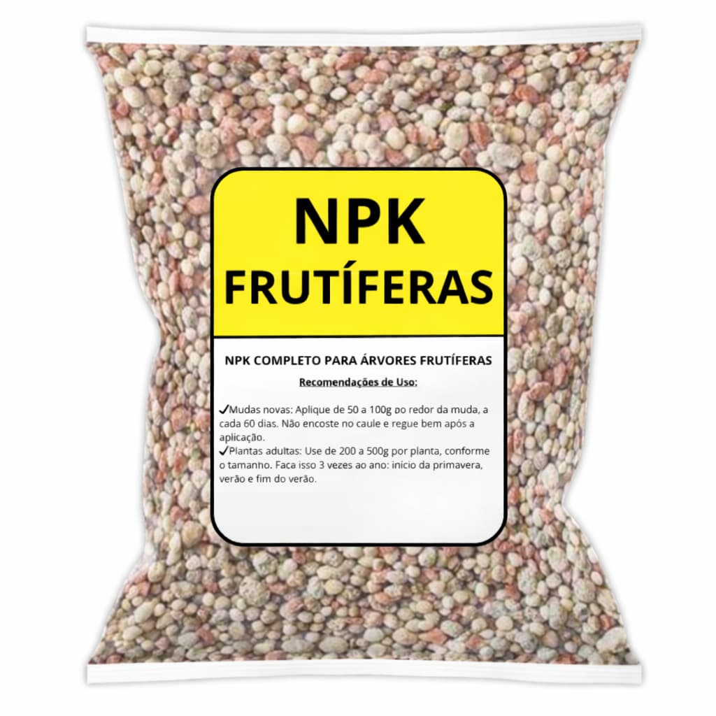 Adubo Fertilizante Árvores Frutíferas NPK+Micronutrientes-Crescimento e Frutificação 1kg, 3kg e 5kg