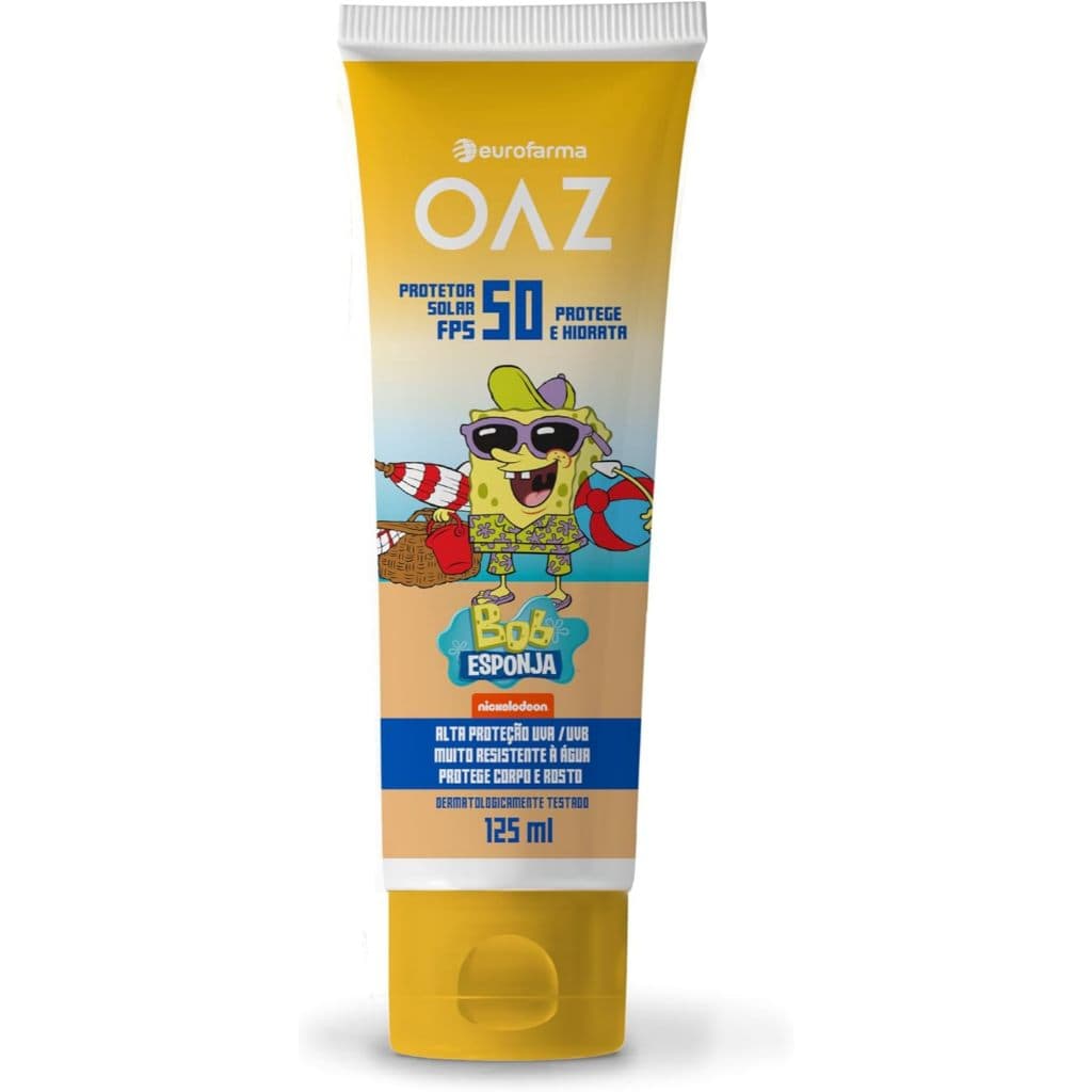 OAZ PROTETOR SOLAR INFANTIL BOB ESPONJA 50FPS 125ML