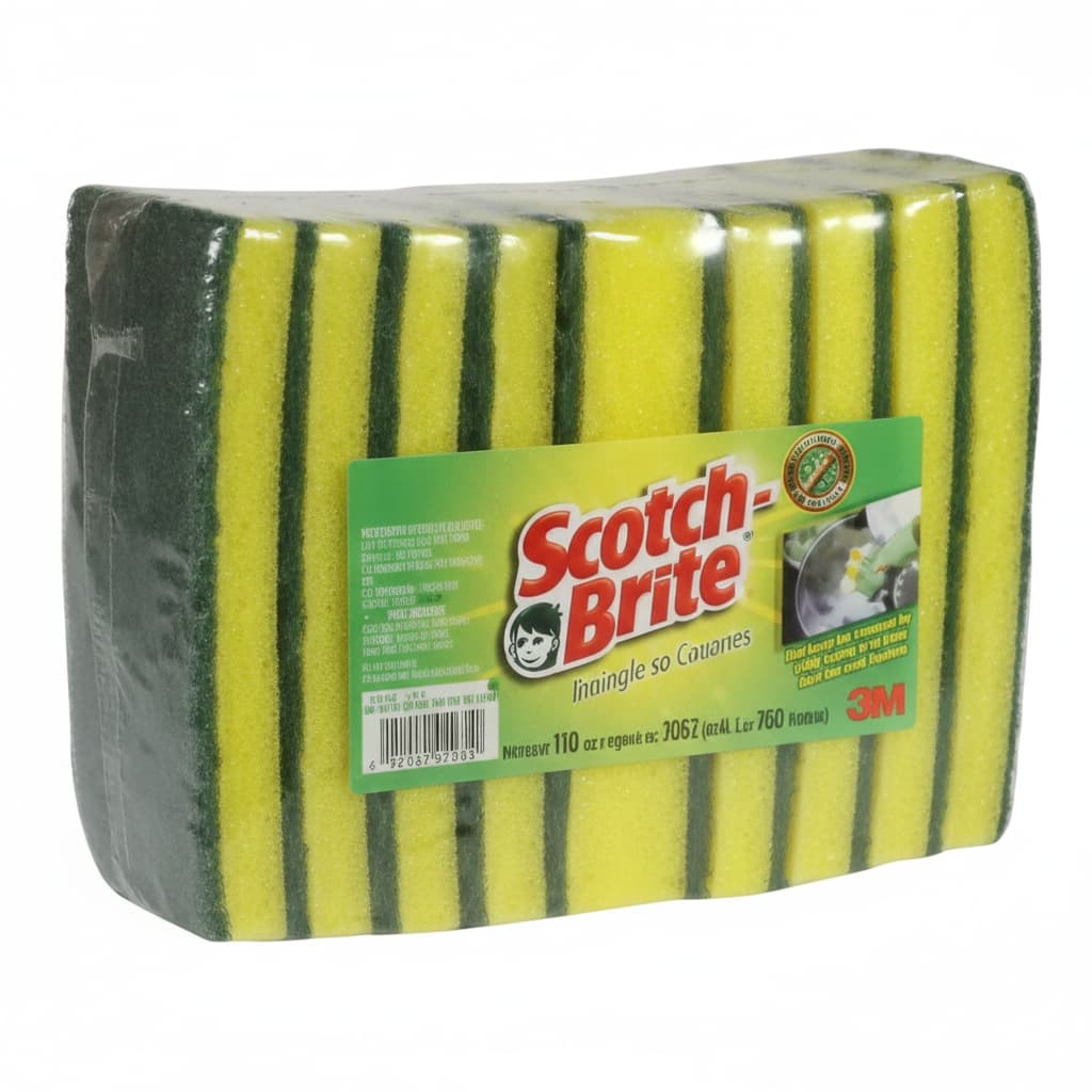 Kit 10 Esponjas Multiuso Scotch Brite 3M Dupla Face Limpeza Pesada Cozinha
