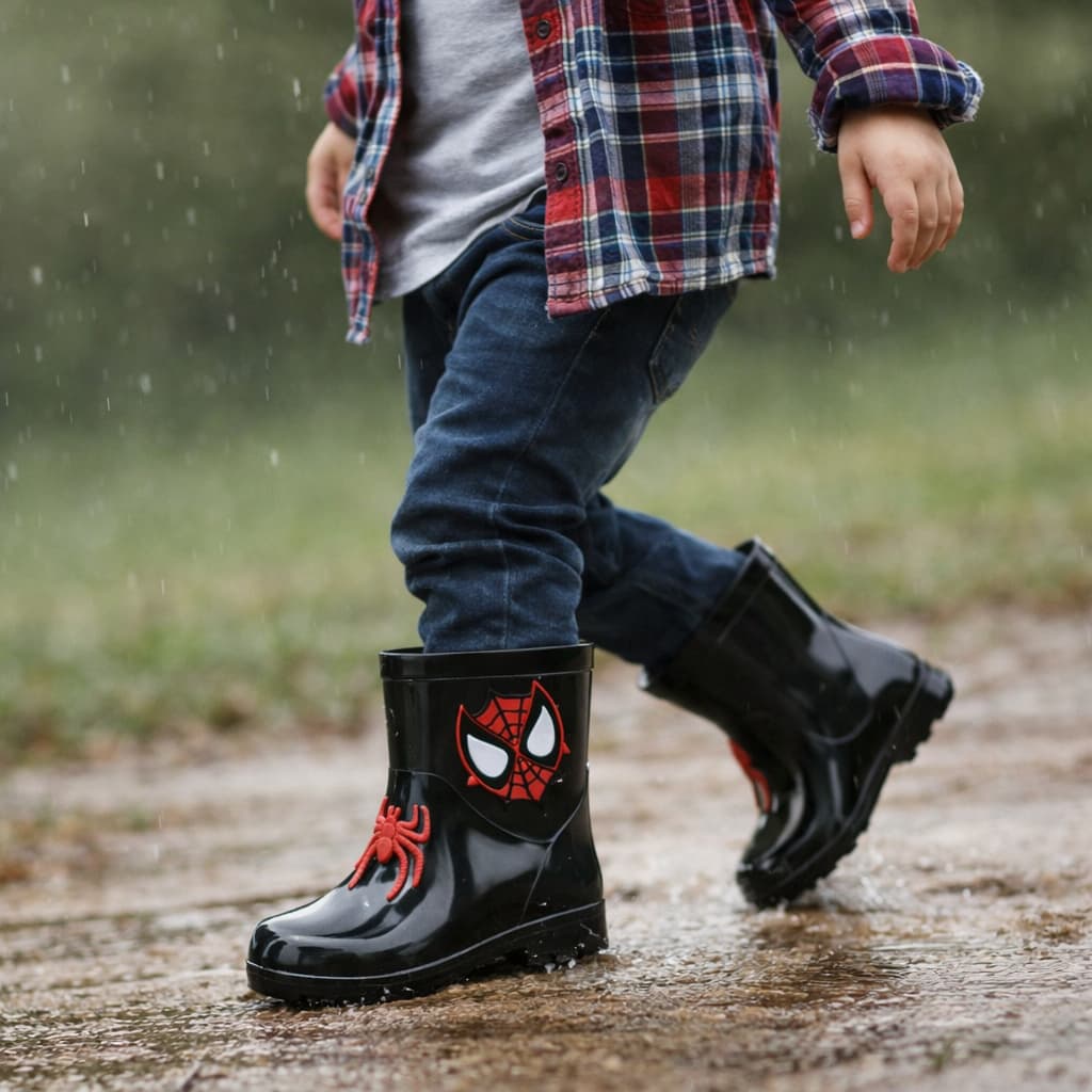 Bota Infantil Menino Spider Galocha Confortavel Masculina impermeável