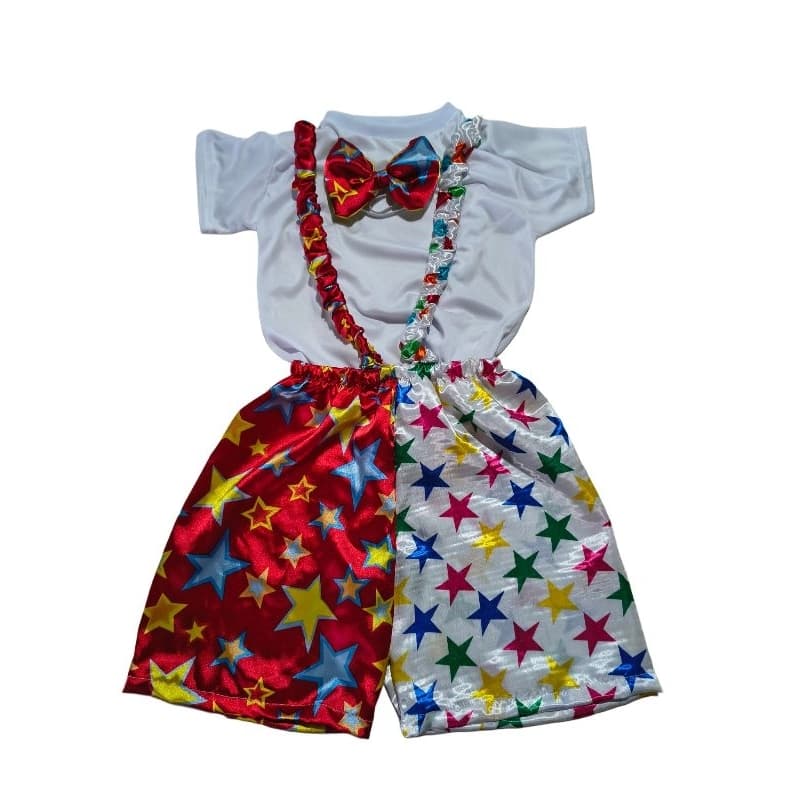 Fantasia Palhaço de Circo Infantil Várias Estampas