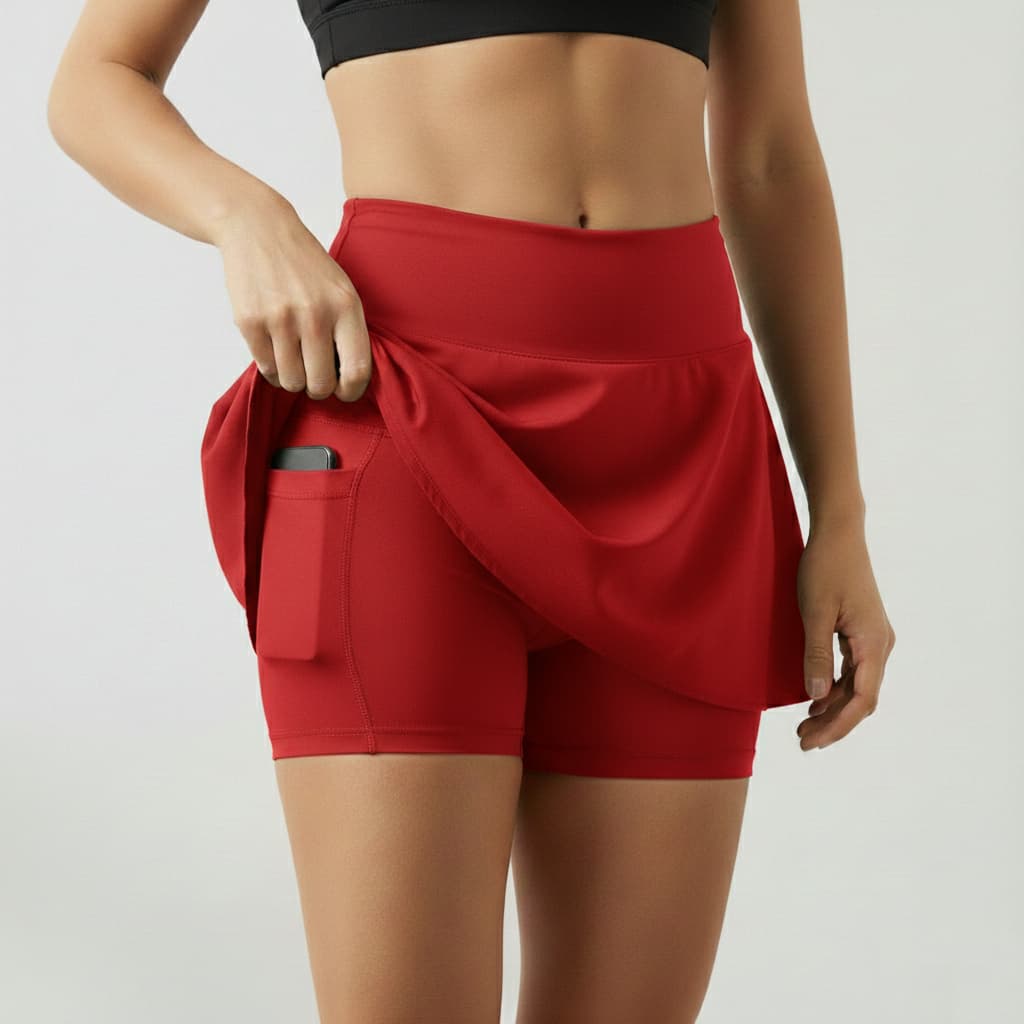 Kit 3 Shorts Saia Fitness Feminino com Short Interno e Bolso para Corrida