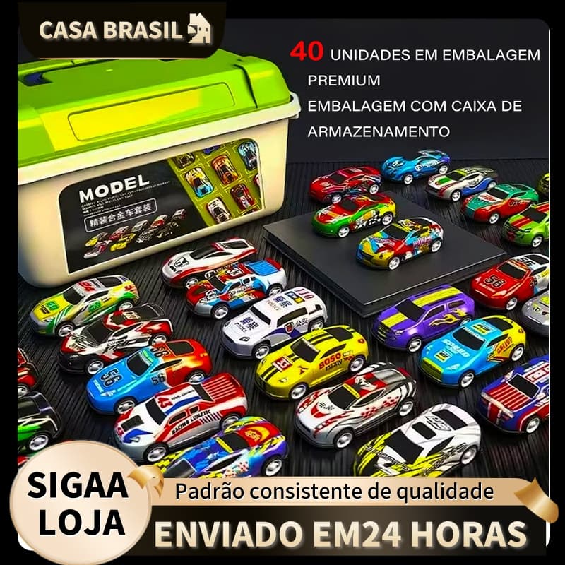 Kit Carrinhos de Brinquedo com Caixa Organizadora - Presente Perfeito para Aventuras e Diversão