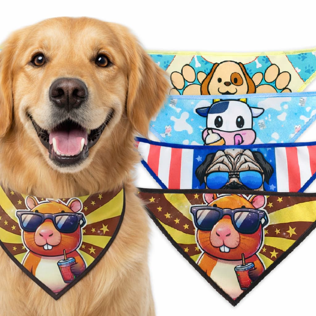 Bandana Pet Macho 10, 20, ou 30 Unidades - Pet Shop Estampadas Banho E Tosa Laços