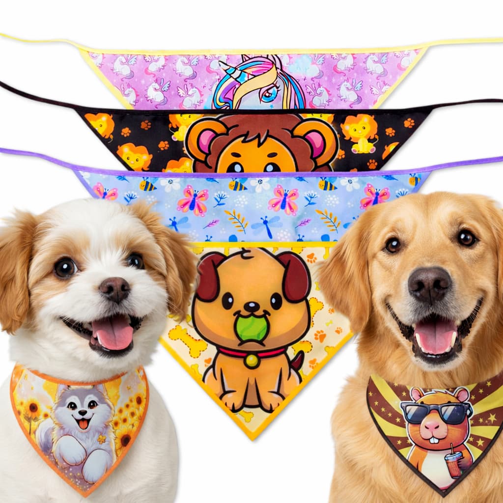 Bandana Pet Star Misto Fêmea e Macho – Kit 100, 160 ou 200 Unidades | Pet Shop Banho & Tosa