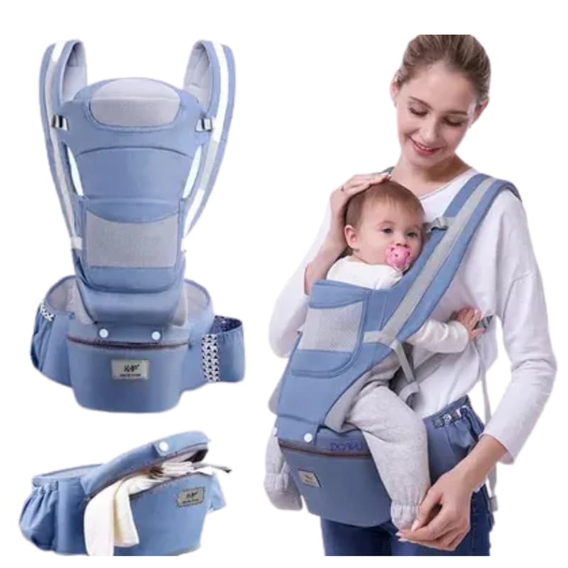 Canguru Ergonômico 12 Posições Assento Ajustável Para Bebê  Seguro Confortável Regulavel Passeio