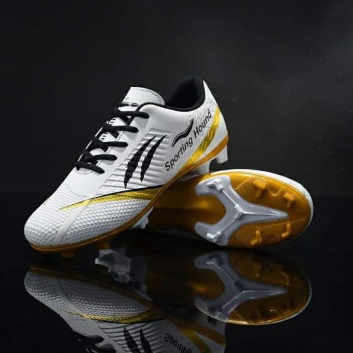 Chuteira Campo Sporting Hound Futebol Masculina Adulto Trava Fixa FG Profissional Confortável Gramado Natural Treino