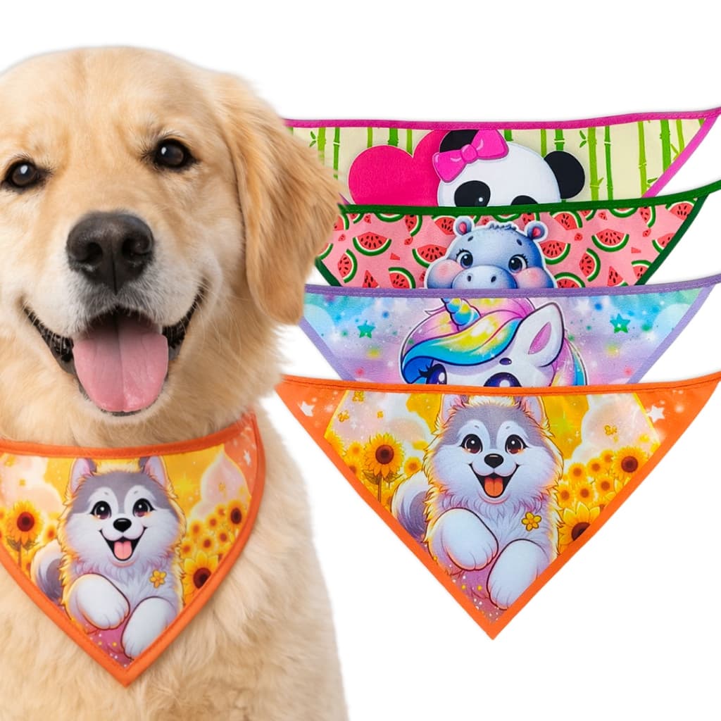 Kit Bandana Pet Fêmea Star 10, 30 ou 50 Unidades - Pet Shop Banho E Tosa Laços p/Cães e Gatos