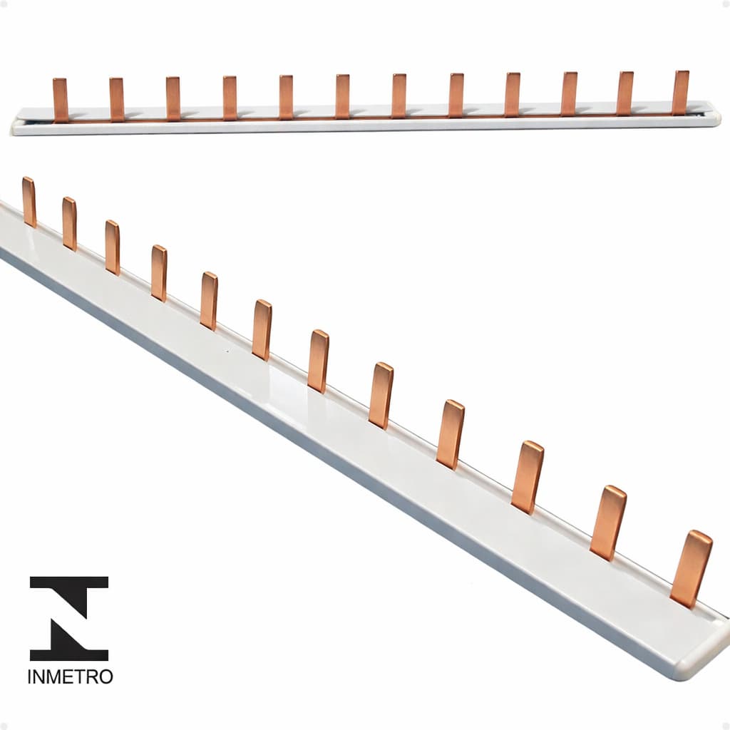 Barramento Monopolar para disjuntor  todas marcas pente 12P  63A DIN