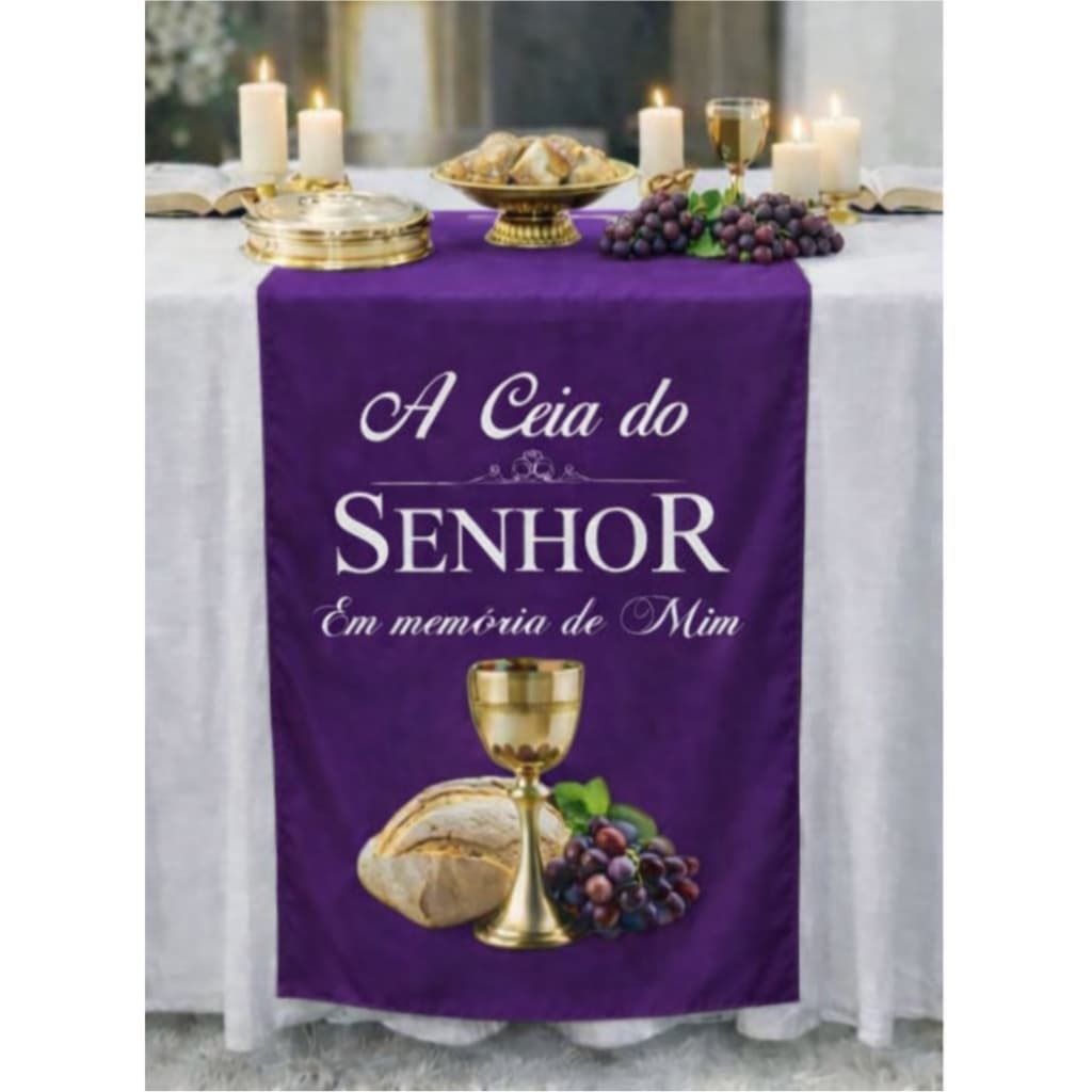 CAMINHO PARA MESA DE SANTA CEIA OU PULPITO  0.60 MCX1.60CM/VARIAS CORES