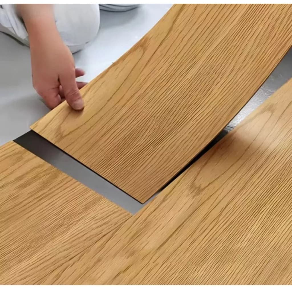 Piso Vinílico 5m² Autocolante Adesivo Madeira Lavável Impermeável Fácil Instalação