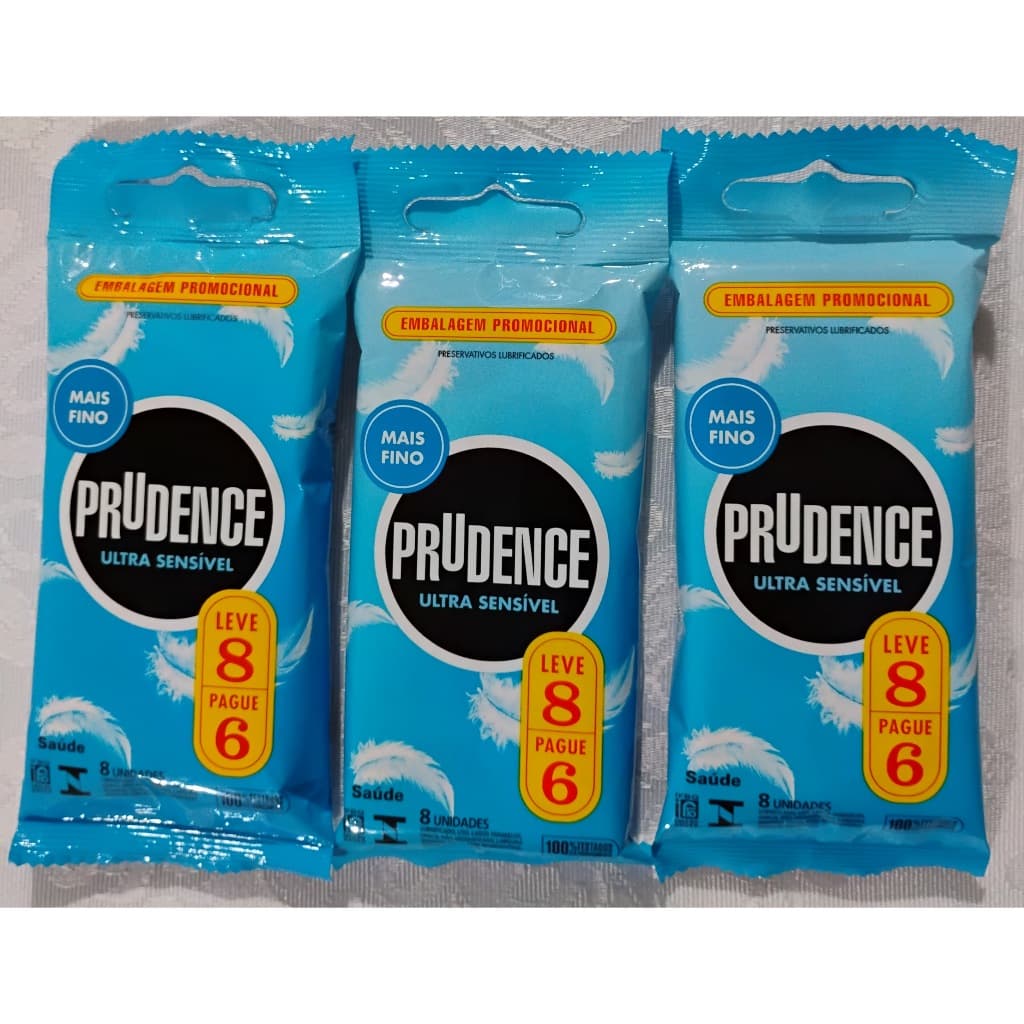 Preservativo Prudence Ultra Sensível - Leve 8 pague 6 - Mais Fino.