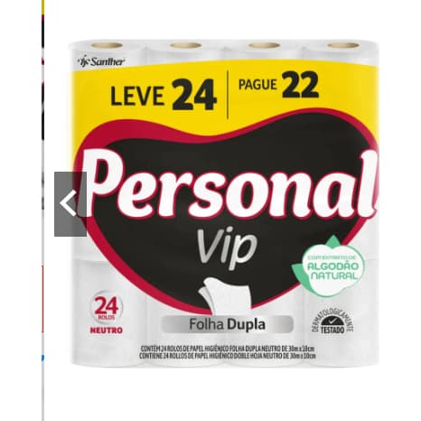 Papel Higiênico Personal Vip Leve 24 E Pague 22 Personal Folha
