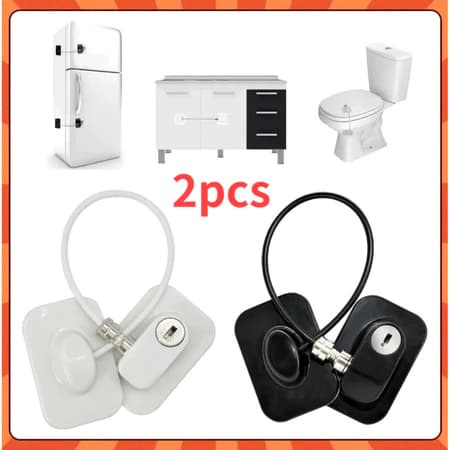 Trava Tranca Com Chave/Com Senha para Geladeira Freezer Porta Janela Gaveta Não Precisa Furar