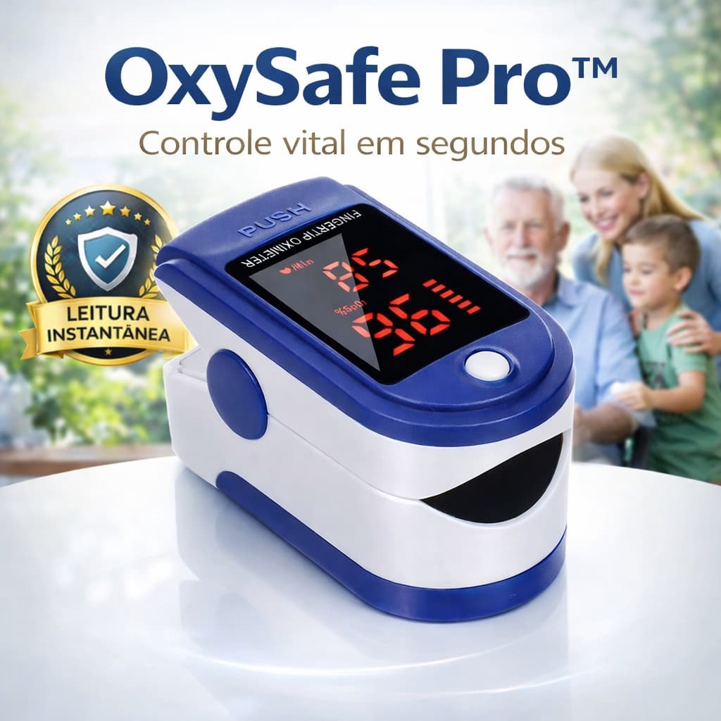Oxímetro Pulso Dedo Monitor Portátil Saturação Cardíaca SPO2 Frequência