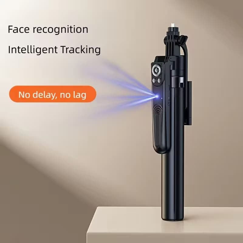 Bastão Gimbal Selfie  Rastreamentofacial inteligente por IA Mini Tripé Rotação de 360° para capturar ângulos variado