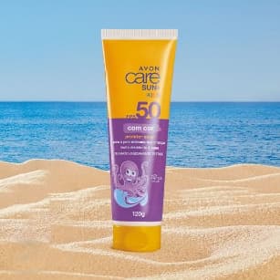 Protetor Solar Avon Care Sun Kids FPS 50 Com Cor - 120g