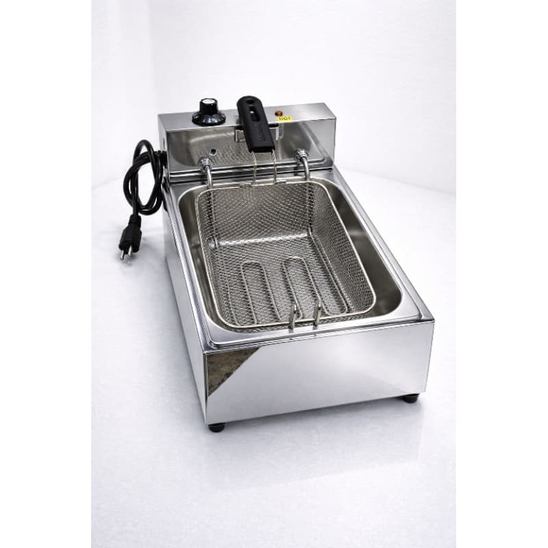 Fritadeira elétrica a Óleo 5 Litros Profissional Industrial Inox para Pastel Salgados Batata