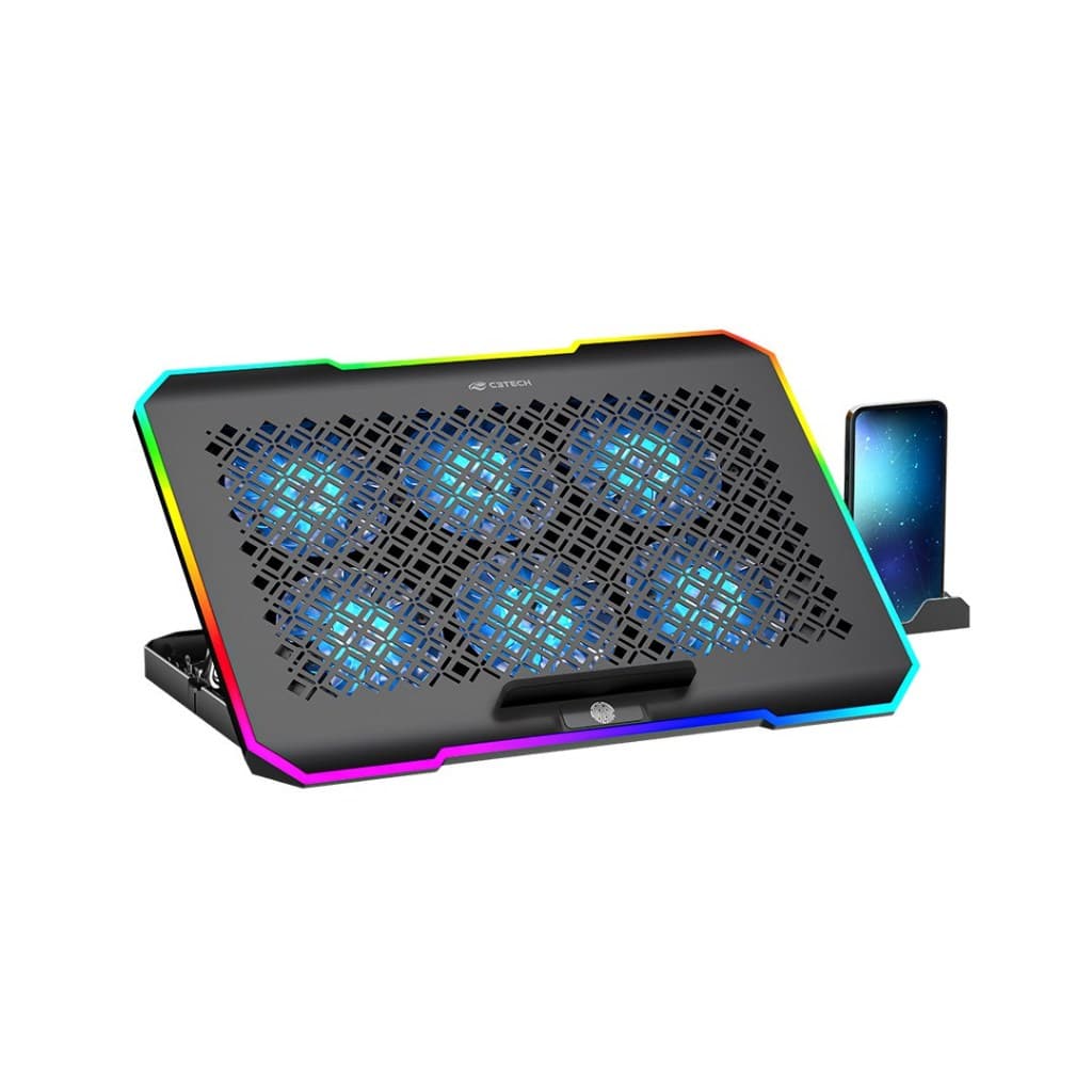 Base Para Notebook 17,3" C3Tech RGB - NBC-550BK