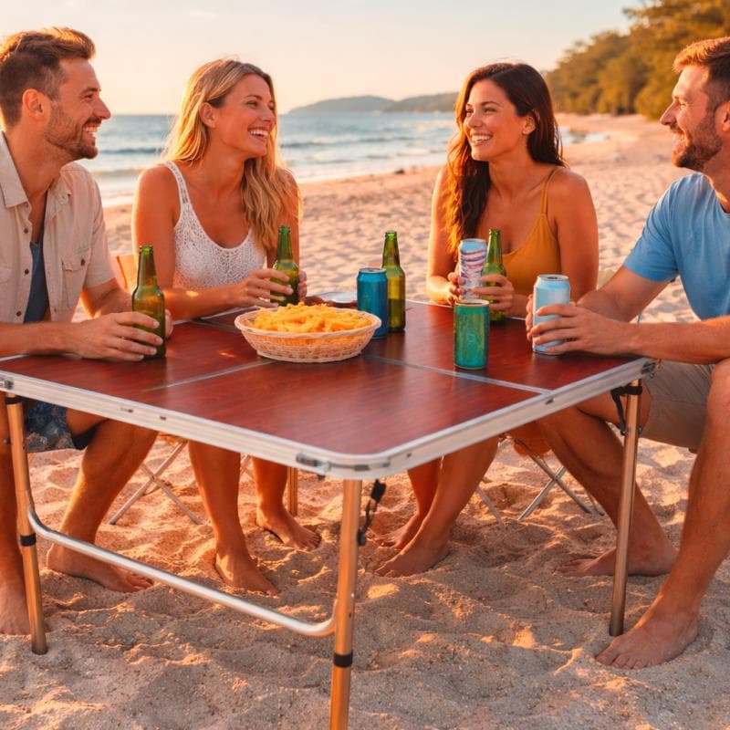 Mesa Dobrável Tipo Maleta S/ Banqueta 90x60 Cm Helplo