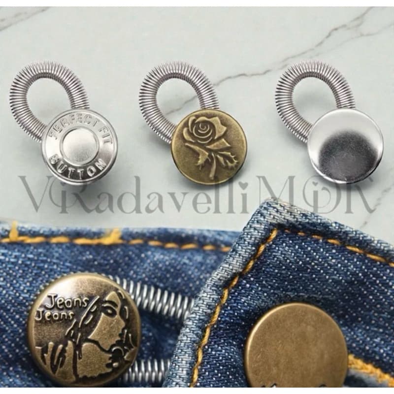 1/2 extensor de cintura botões com mola para calças masculinas femininas correção instantânea