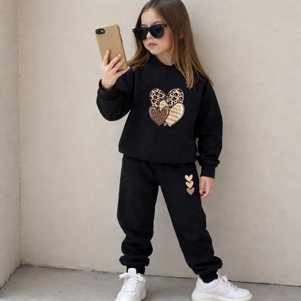 Conjunto Moletom Infantil Agasalho Inverno Fofo Menina Estiloso