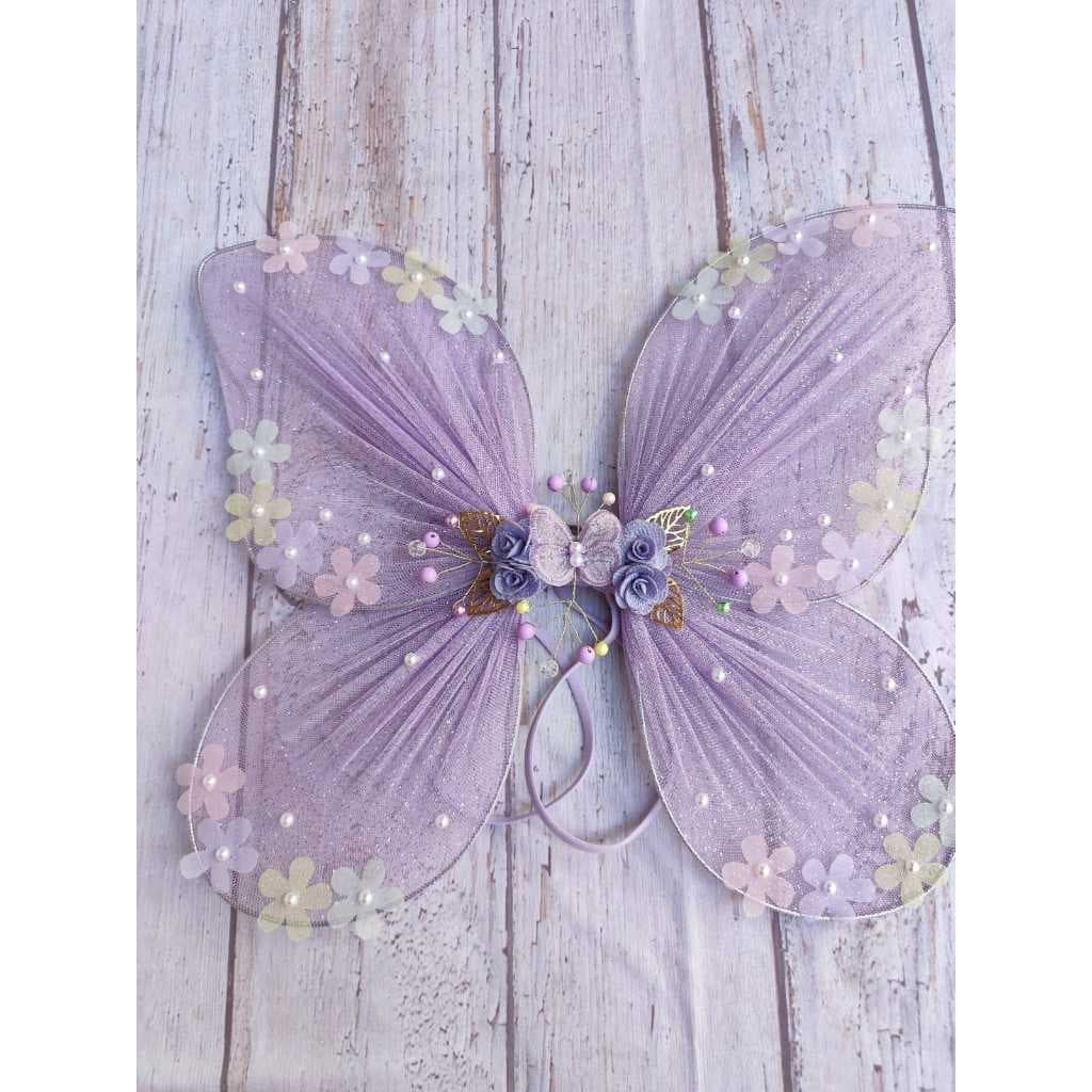 Asa de borboleta lilás festa jardim encantado/jardim das fadas