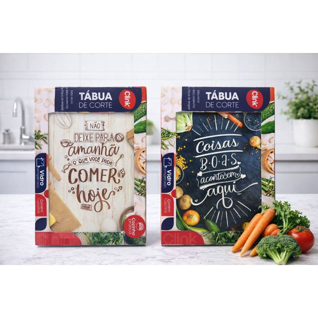 Tábua De Corte De Cozinha  De Vidro Temperado 35x25cm Não Risca Multiuso  Carnes Legumes Frios