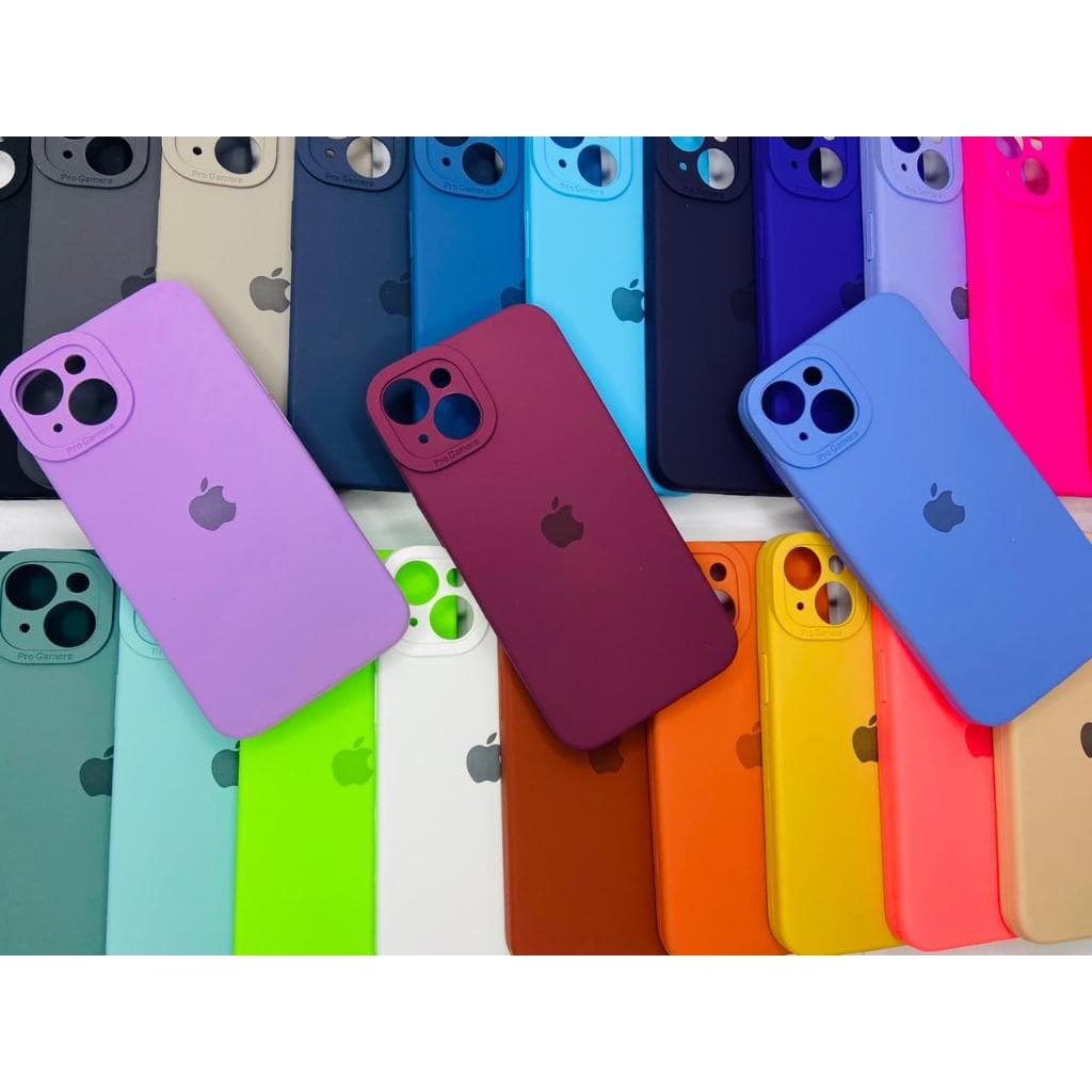 CAPA CAPINHA CASE PARA IPHONE 14 NORMAL A SILICONE INTERIOR AVELUDADA COM CÂMERA FECHADA