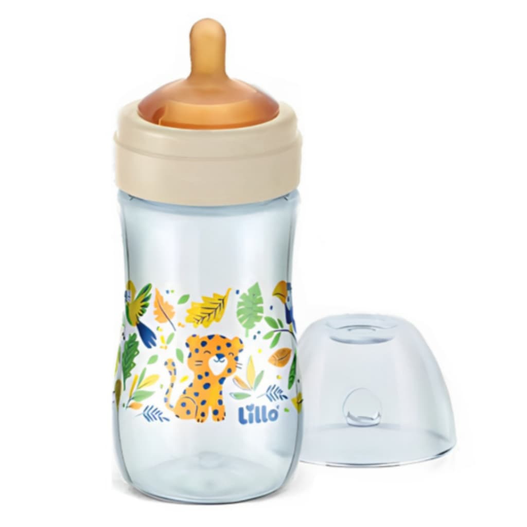 Mamadeira Evolution Super Bico Macio Látex Tampa Antivazamento Air System 300mL Lillo Eco