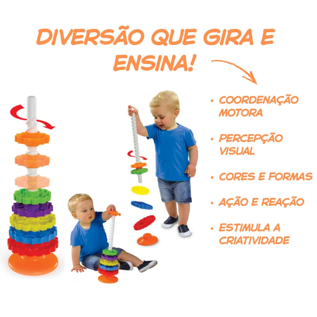 Brinquedo Didático Giro Mágico Dismat MK326