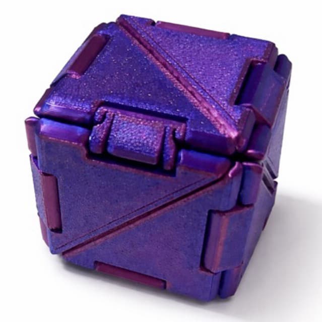Cubo origami tranformado fidget estimula o raciocínio e criatividade