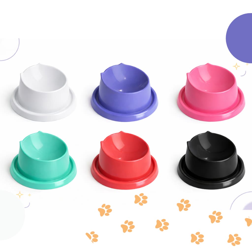 Comedouro Ergonômico Elevado para Gatos Anti-Formiga Corretor de Postura Premium Ração Água