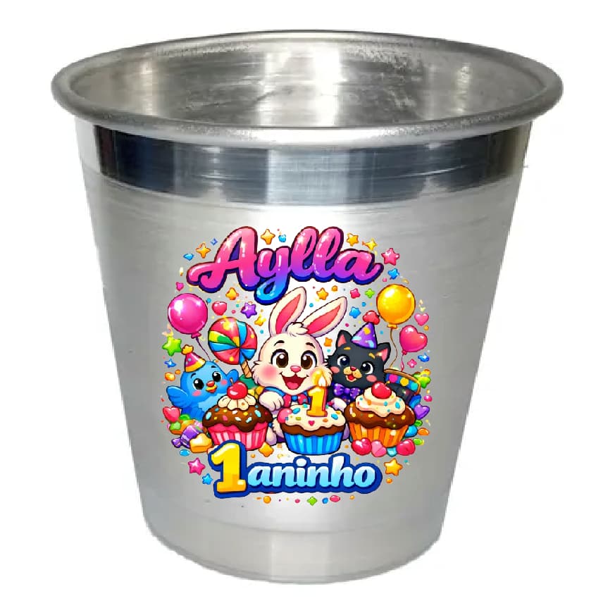 30 Copos de Alumínio Personalizados c/sua logomarca