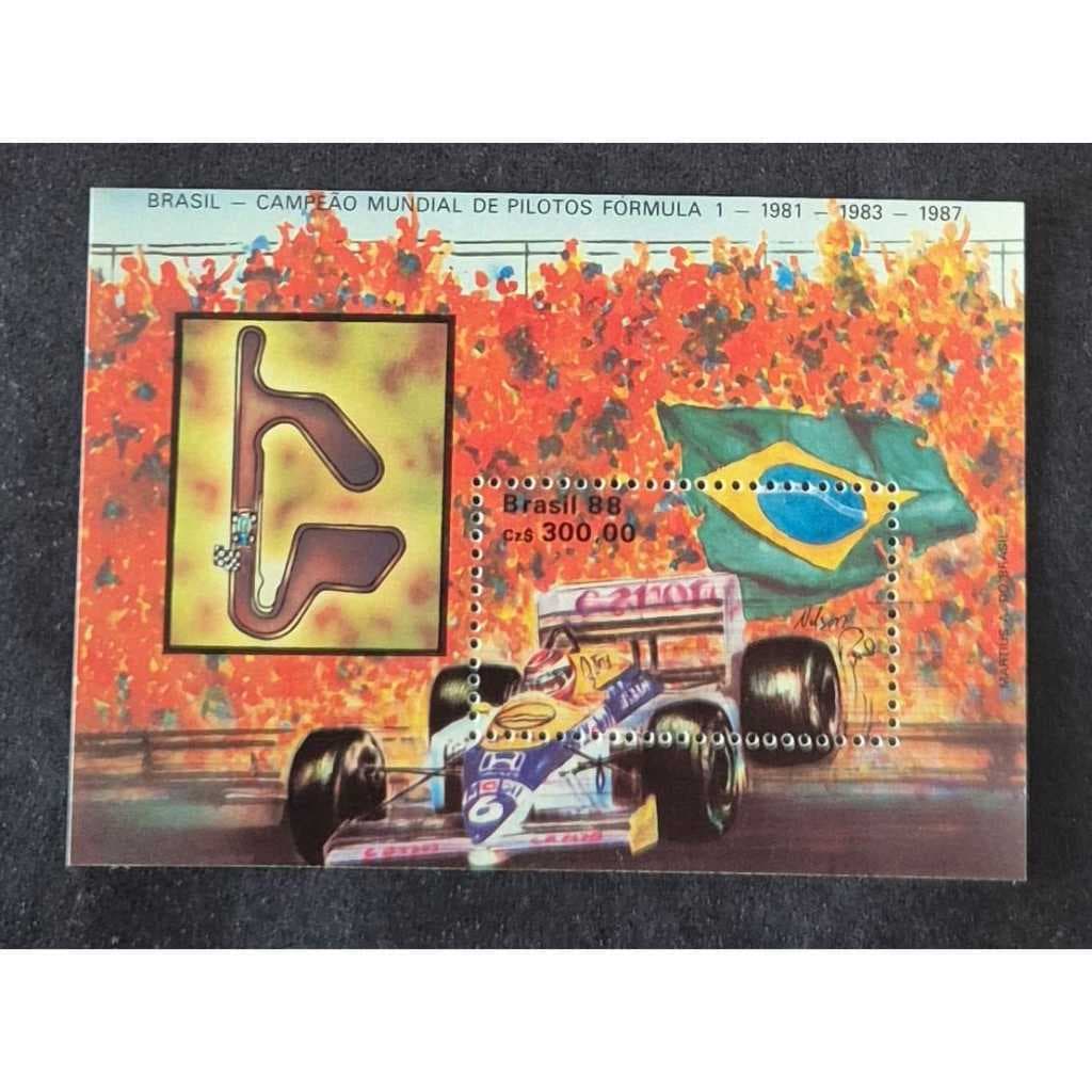 Bloco selo dos correios. B-75 - Nelson Piquet Campeão Mundial Formula 1- Filatelia