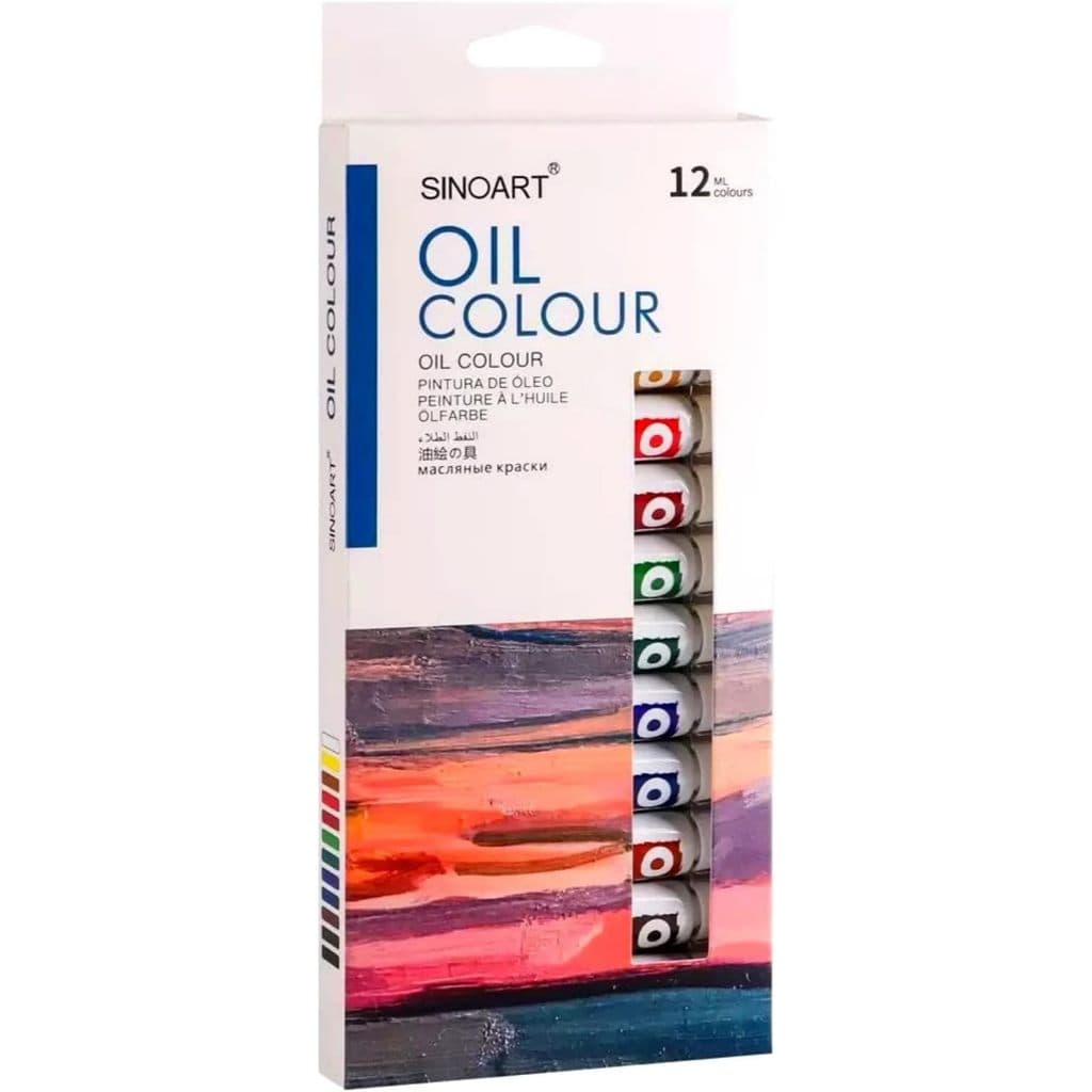 ESTOJO TINTA OLEO SINOART 12 CORES 12ML SFP007