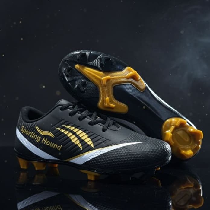 Chuteira Cano Baixo de Campo Sporting Hound Futebol Masculina Trava Fixa FG Adulto Profissional Conforto Gramado Natural
