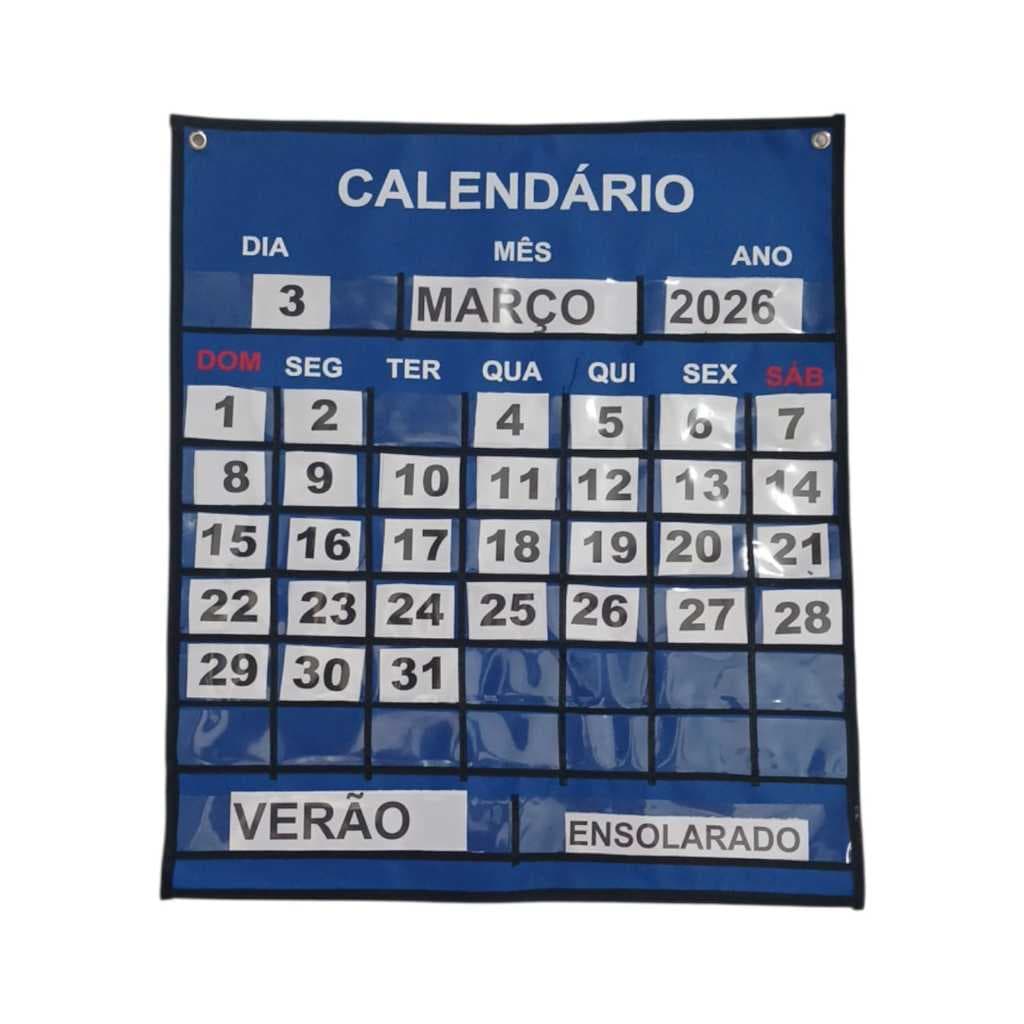 Painel Calendário - Tecido Emborrachado